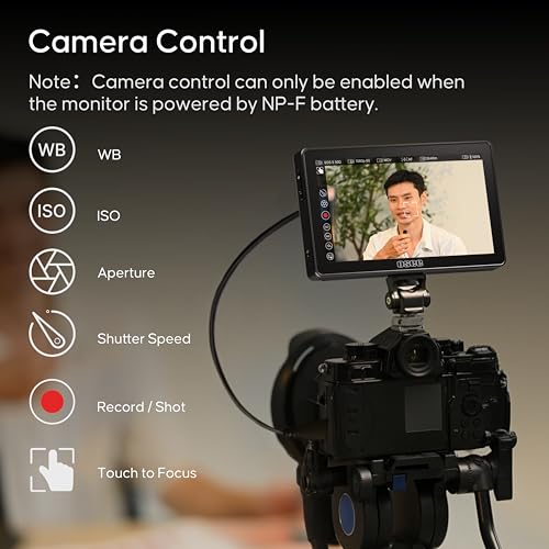 Osee G7 Pro 7’’ 3000Nits Camera Monitor, Touchscreen Camera Control HDR Field Monitor with 3G-SDI & 4K HDMI in/Out, Touch Focus Tracking for FX3/ A7 IV/EOS R5 II/EOS R8/ Z9/ Z6 III/ZV-E10M2 - Image 2