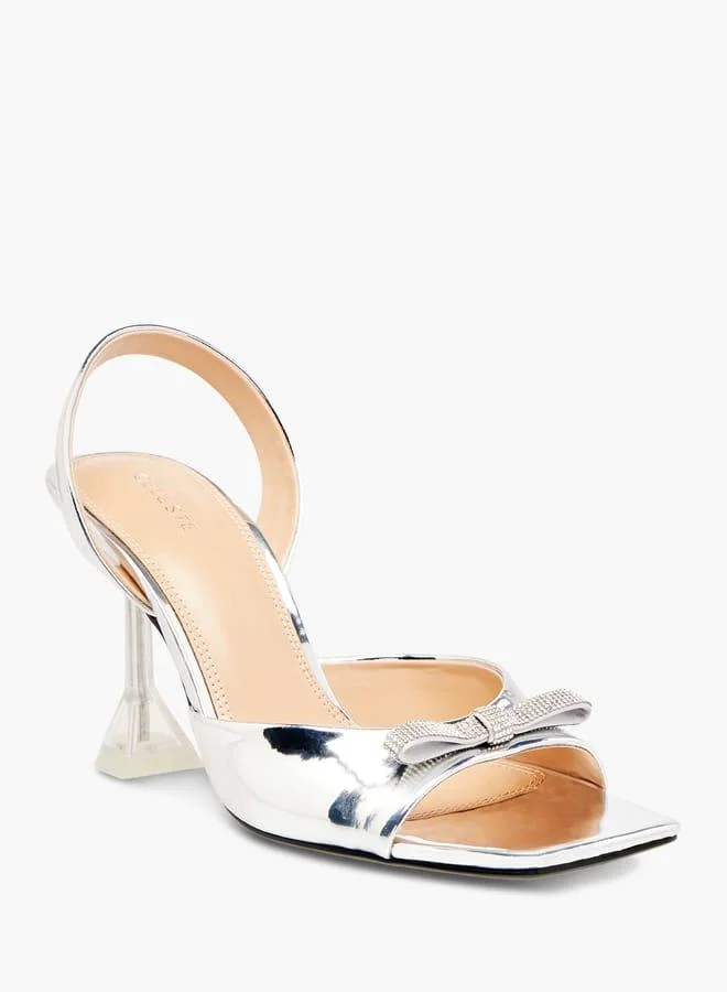 سيليست صنادل نسائية بكعب ستيليتو وزينة فيونكة