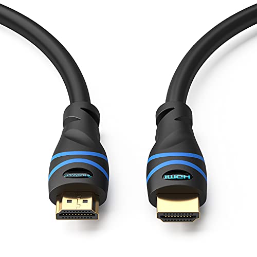 BlueRigger in-Wall High Speed 18Gbps HDMI Cable - CL3 Rated - Supports 4K 60Hz, Ultra HD, 3D, 1080p, Ethernet and Audio Return Latest Standard 20 Feet (6 Meters) - Image 1