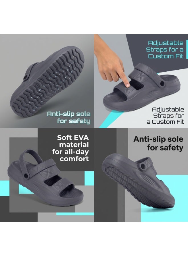 Bjs Men's Lightweight Flip-Flops Convertible Into Sandals With EVA Material, Non-Slip Design, Suitable For Outdoor Beach And Indoor Bathroom Use - Image 3