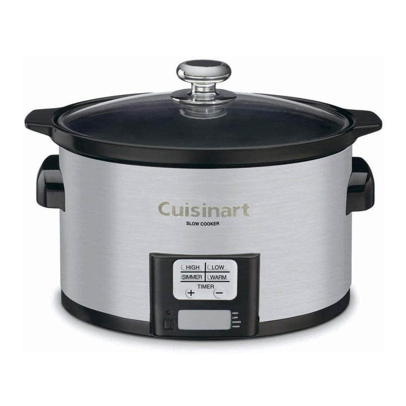 Cuisinart طباخ بطيء قابل للبرمجة كويزينارت PSC-350 سعة 3-1/2 لتر، فضي، 9-1/2 بوصة ارتفاع × 9.1 بوصة عرض × 12.67 بوصة طول - Image 1