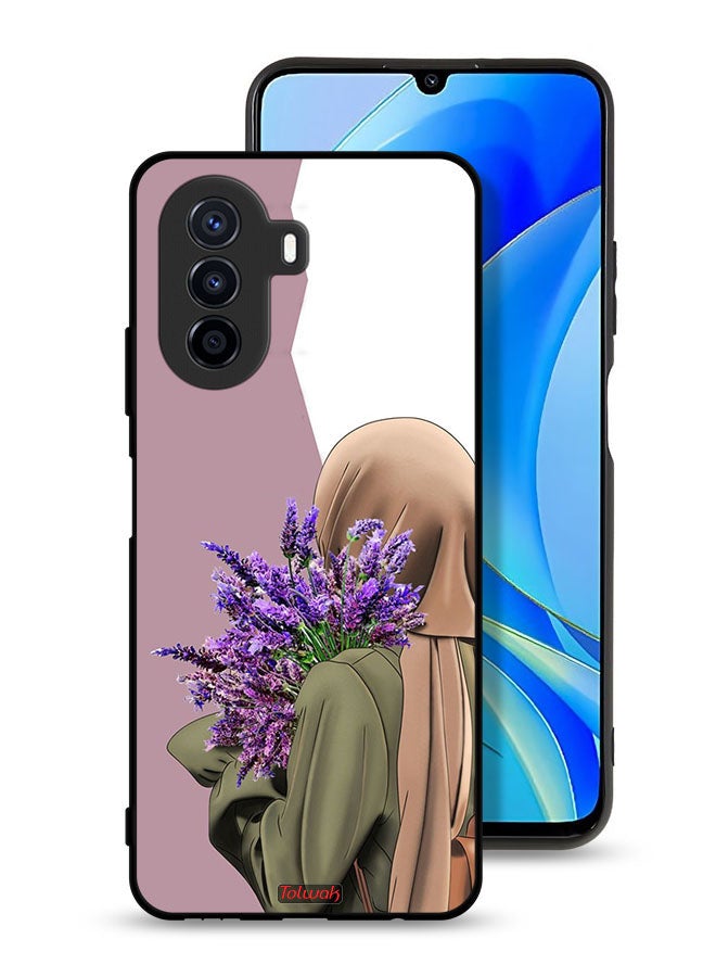 Tolwak Huawei nova Y70 Protective Case Cover Holding Flower - Image 1