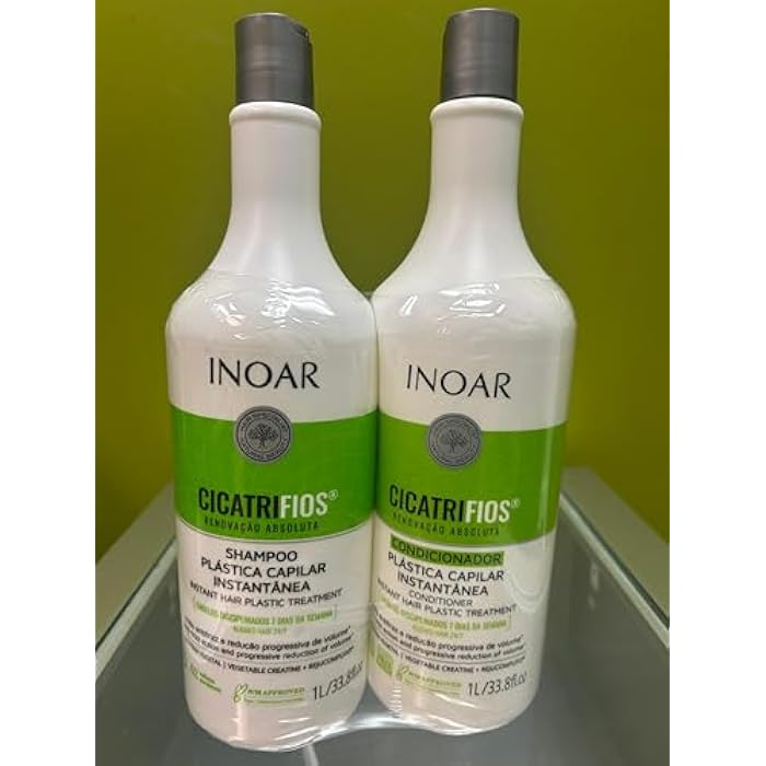 Inoar Cicatrifios Shampoo & Conditioner Renewal Haircare Duo with RejuComplex3 & Argan Oil, 33 Fl Oz Each - Image 4