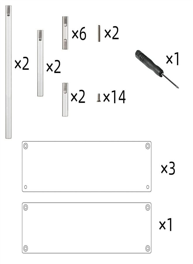 KASTWAVE 4 Tier Acrylic Risers Display Stand for Cupcake Perfume, Risers Steps Display Shelf with Screwdriver for Amiibo Funko Pops Toy Figures Display Risers Holder Collectibles Decoration - Image 3