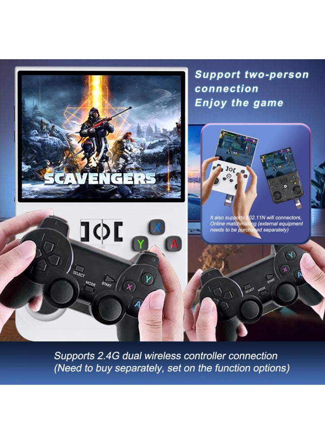 R36PRO R36MAX Open Source Handheld Retro Game Handheld Game Portable Arcade-Model:R36max 4inch Without Card White