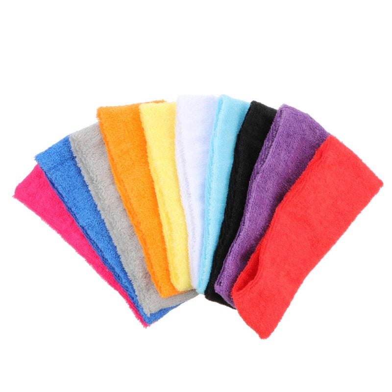 10 Pack Moisture Wicking Sports Headbands For Men Women Gym Running Yoga Fitness - Image 2