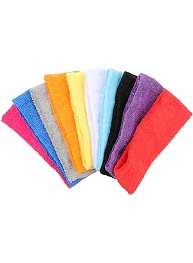 10 Pack Moisture Wicking Sports Headbands For Men Women Gym Running Yoga Fitness - Image 1