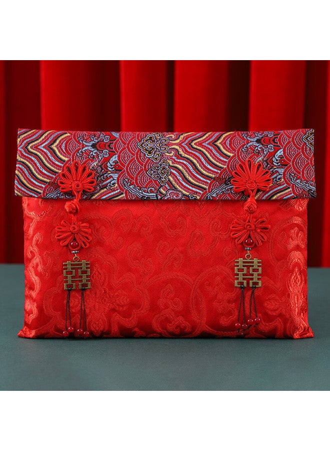 June bride Large Red Envelope, Ten Thousand Yuan Lucky Money Version, Wedding, Business Opening, Birthday, Longevity Celebration, Gift-giving, Graduation, High-end Fabric Wedding, Changing Mouth - Image 5