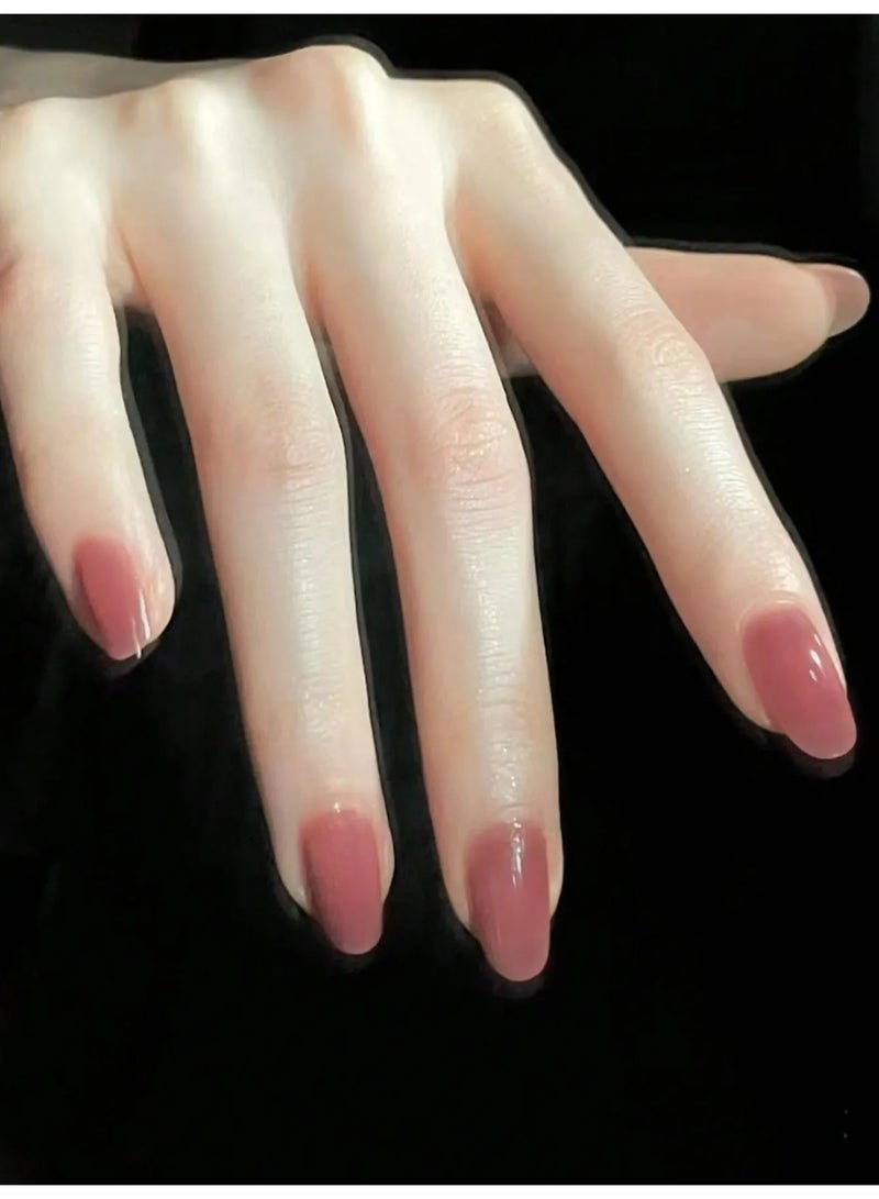 pink fake nails. Box contains 24 nails with nail file and glue. - Image 2