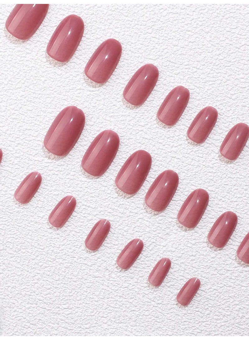 pink fake nails. Box contains 24 nails with nail file and glue. - Image 5