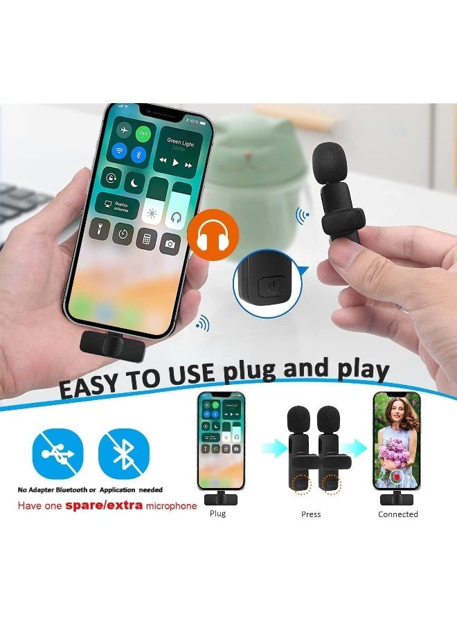 ECVV Wireless Microphone for iPhone iPad, Wireless Lavalier Microphone, Plug-Play Wireless Mic for Recording, Live Stream, YouTube, TikTok - Image 4