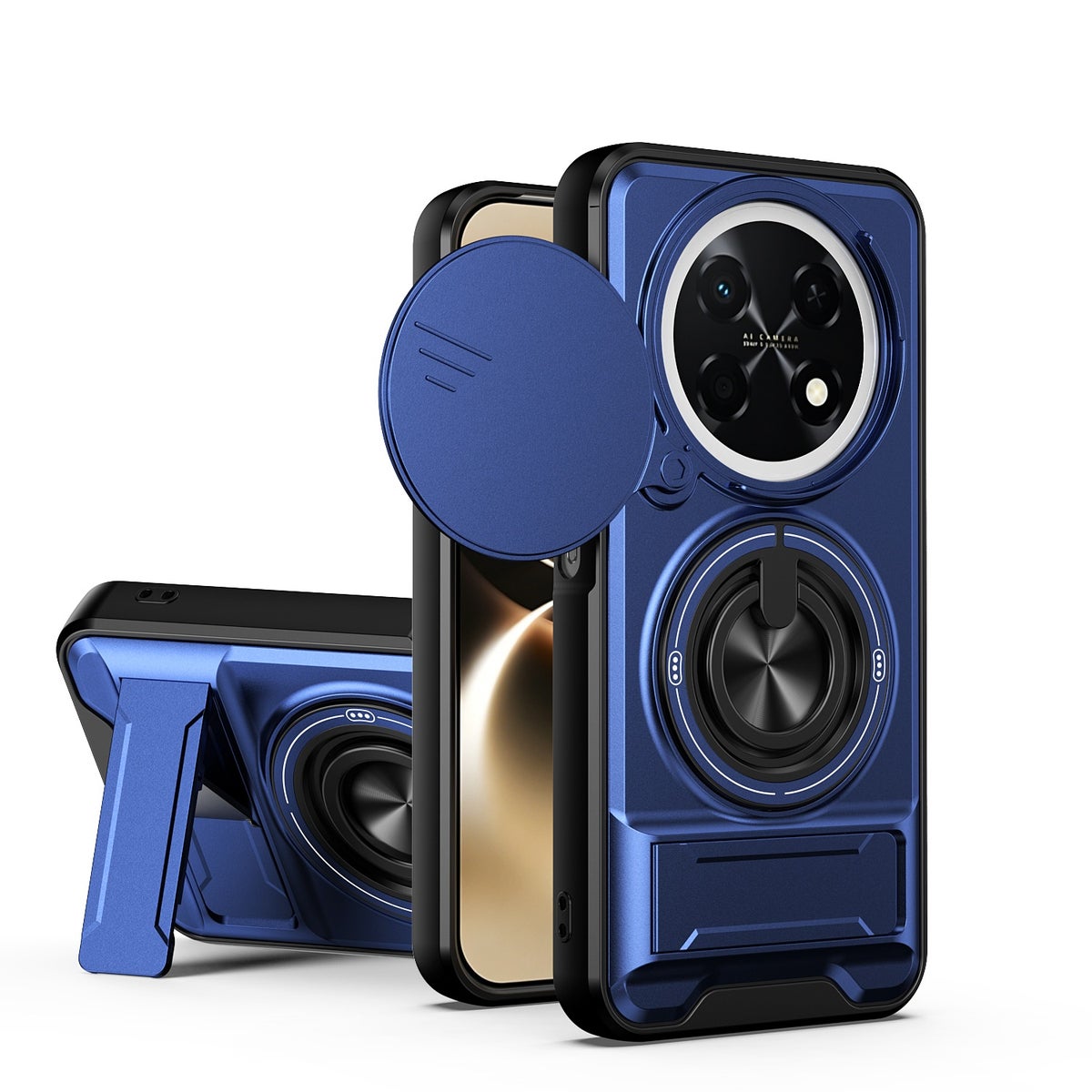 goldenmask Goldenmask Ring Case With Stand And Camira Holder Case For Huawei Nova 15 Max Z454D6473C338E36A4B3CZ