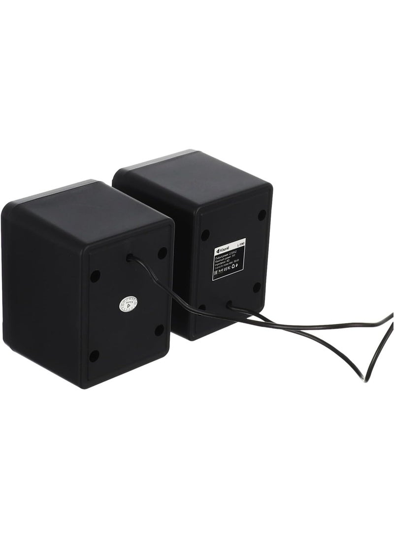 Kisonli l-1040 multimedia mini led rgb speaker - black, Wired - Image 3