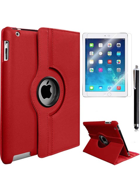 Megafox Technology Apple iPad Mini 5 Compatible Tablet Case 360 ​​Rotatable Stand Foldable Case, Red