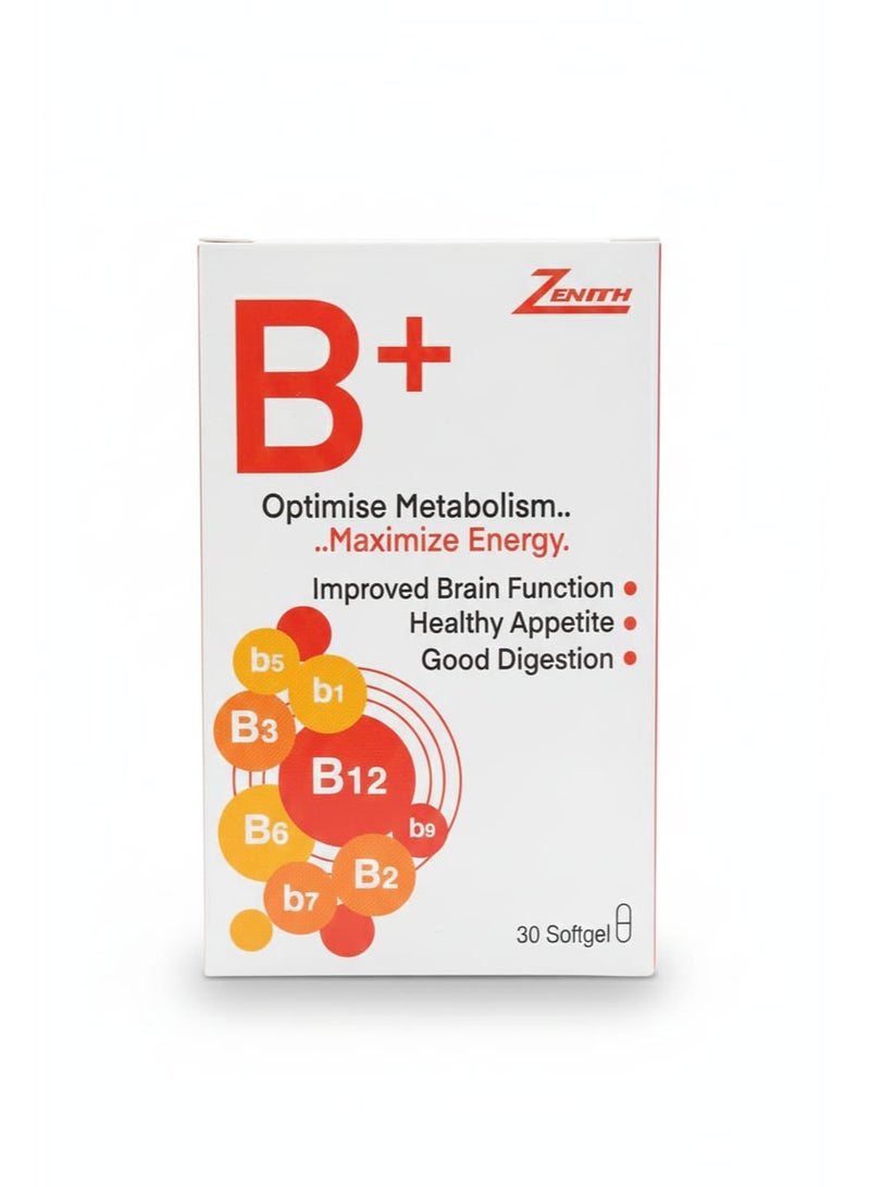 Zenith B Plus Vitamin B Complex 30Softgel