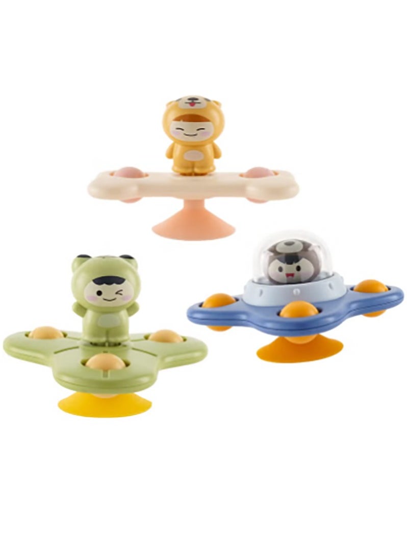 Bukela - 3PCS Suction Cup Spinner Toy Bath Sensory Spinning Tops Toys for Baby 12-18 Months Toddlers 1-3 Boys and Girls 1st Birthday Sensory Toys Gifts - Image 1