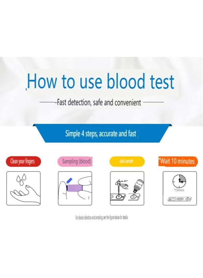 AIPU HIV1/2 Blood Test Strips - 1 Person/Box - HIV1/2 Antibody Test 2 Box  - Image 2