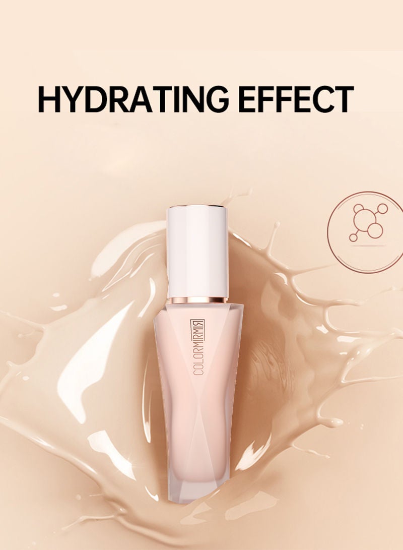 COLORMIRMIR Dry Skin Moisturizing Non-stick Powder Long-lasting Permanent Face Flawless Liquid Foundation - Image 4