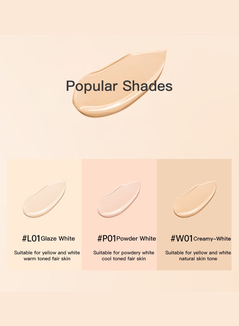 COLORMIRMIR Dry Skin Moisturizing Non-stick Powder Long-lasting Permanent Face Flawless Liquid Foundation - Image 5