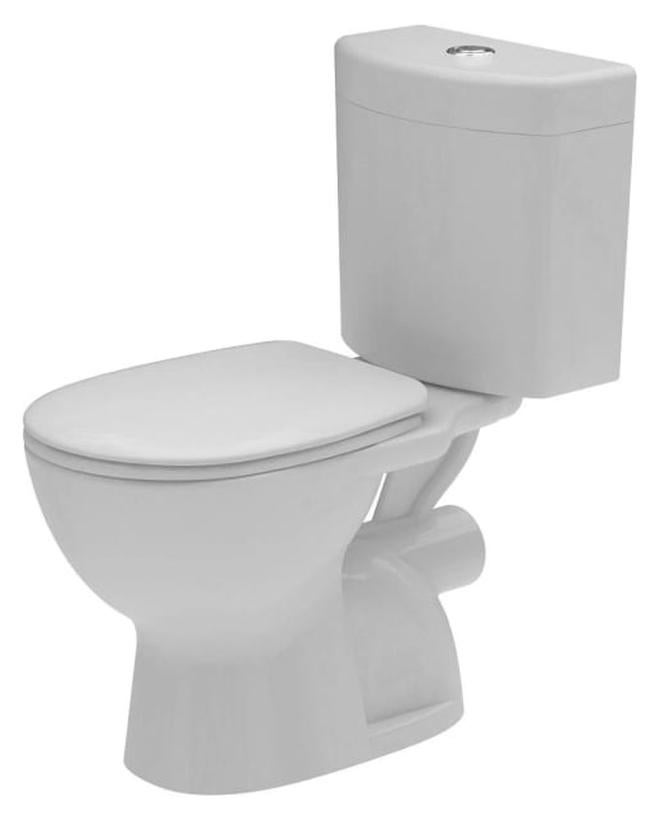 ديورافيت خزان كومودو  بالماكينة ، تغذية سفلية ، بضاغط كروم  ، سيراميك أبيض