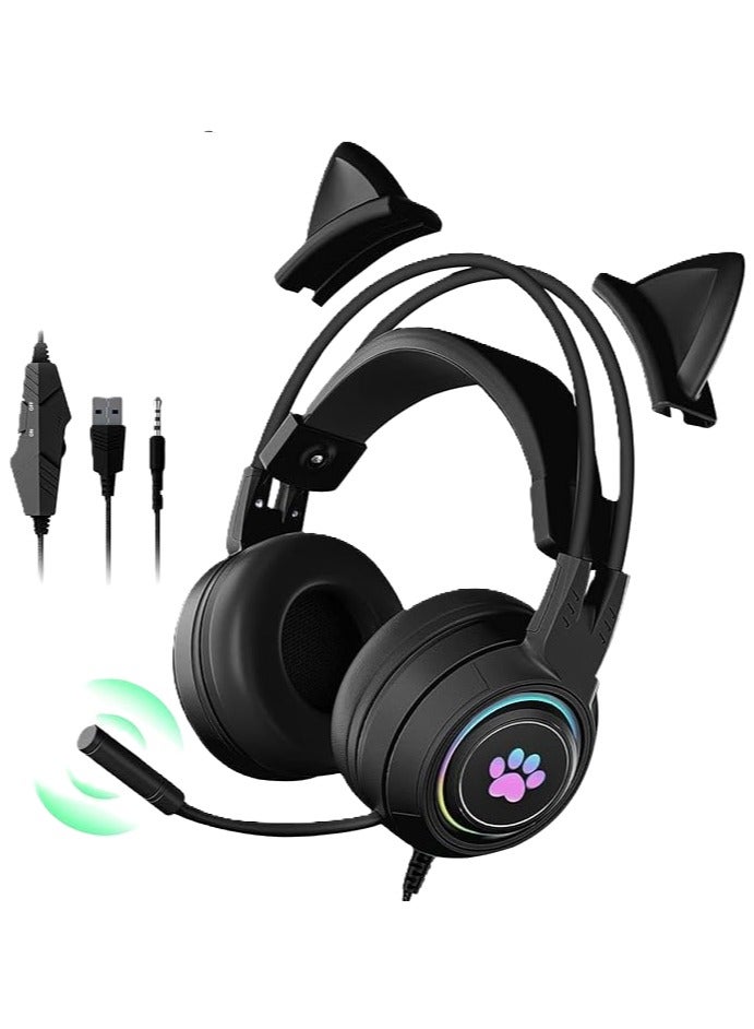 SY-G25 Cute Cat Ear On Ear Headphones  - Image 1