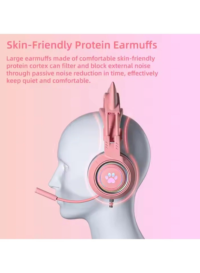 SY-G25 Cute Cat Ear On Ear Headphones  - Image 3