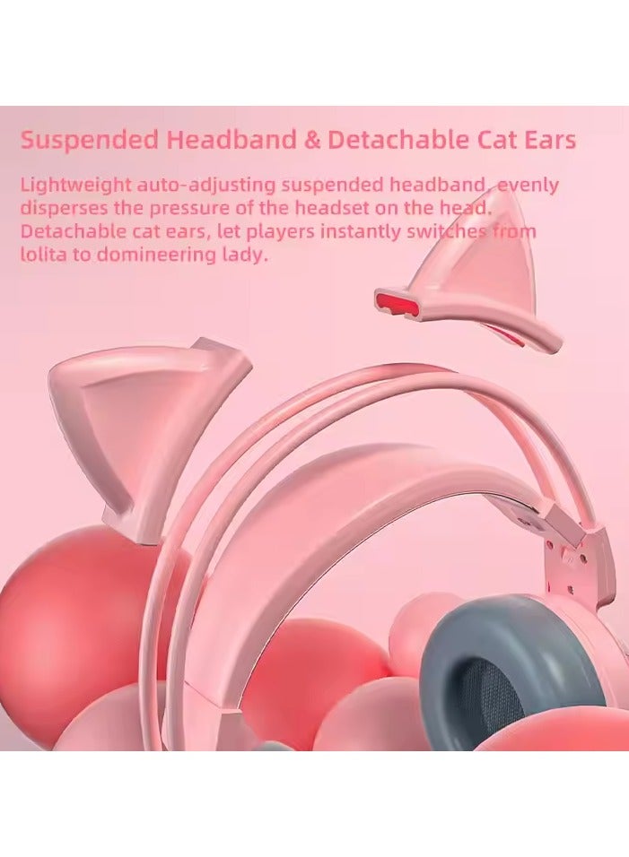 SY-G25 Cute Cat Ear On Ear Headphones  - Image 4