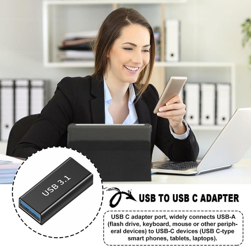 Tobo محول USB C أنثى إلى USB A أنثى، موصل تمديد USB Type C، متوافق مع Thunderbolt 3، موصل قوي USB C إلى USB A TD-1070TC عبوة من 1 - Image 2