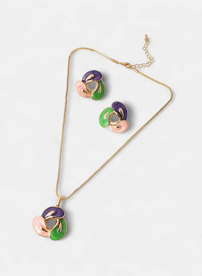 SOHI Swirl Artificial Jewellery Set