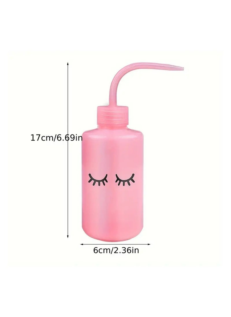 LANGMANNI - 1pc ProClean Eyelash Extension Cleansing Bottle, Curved Nozzle Leak-Proof Container for Lash Grafting, Makeup Tools, Salon Use - Unscented, Power-Free, Battery-Free - Image 1