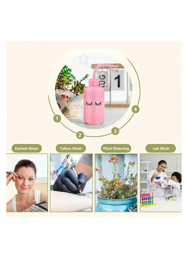 LANGMANNI - 1pc ProClean Eyelash Extension Cleansing Bottle, Curved Nozzle Leak-Proof Container for Lash Grafting, Makeup Tools, Salon Use - Unscented, Power-Free, Battery-Free - Image 1