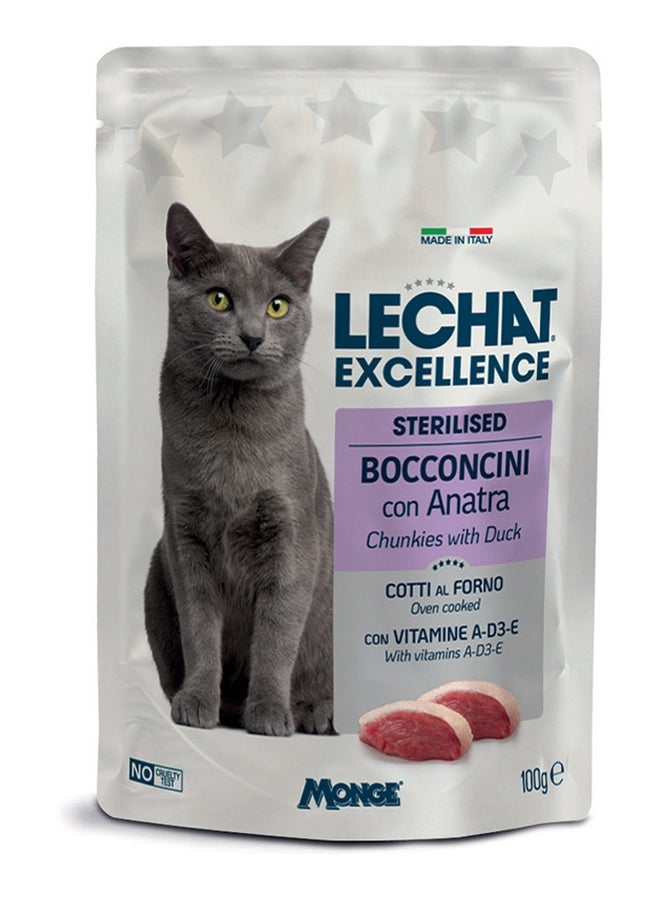 Monge LeChat Excellence Sterilized Chunkies with Duck 24*100g