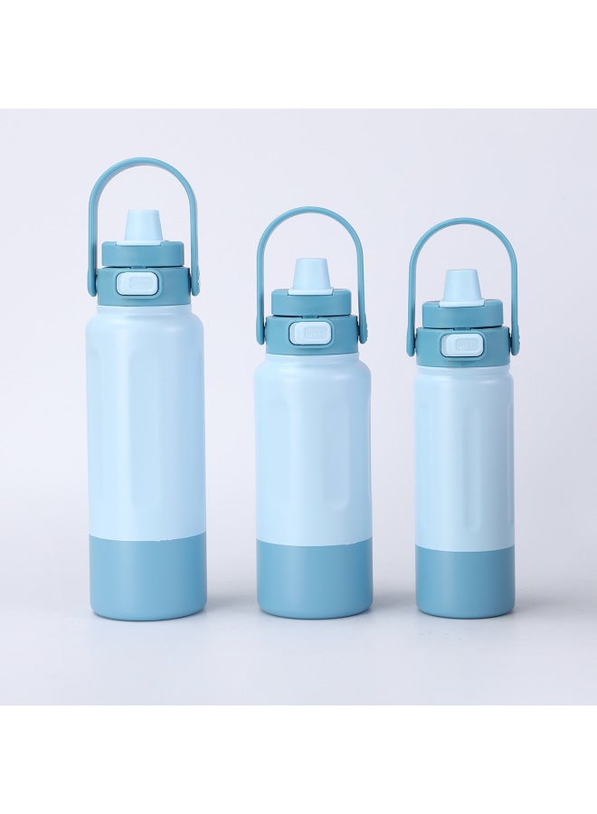 Casual New 304 Stainless Steel Thermos Cup For Male And Female Students Bouncing Straw Cup Outdoor Portable Sports Water Bottle