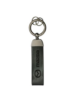 mazda Metal Ring PU Leather Strap Keychain Home Key Chain Car Keychain MAZDA Car Key Chain Super Finish 1Pcs  - Image 1