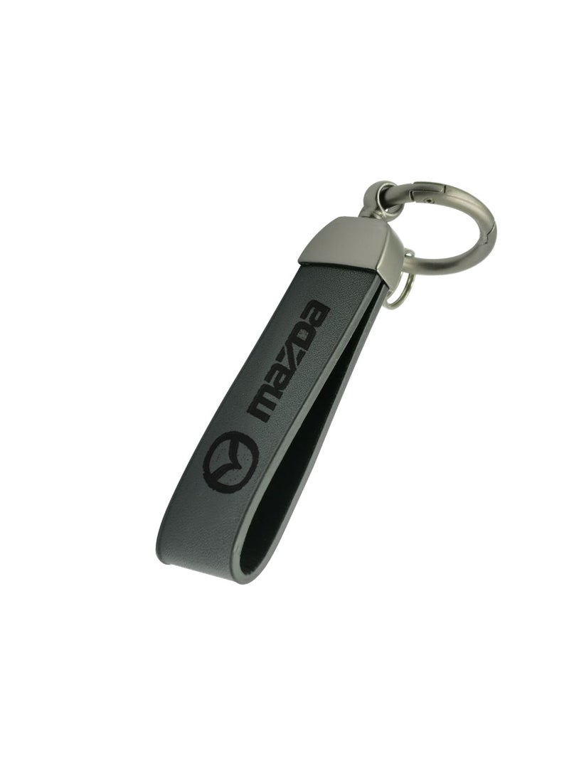 mazda Metal Ring PU Leather Strap Keychain Home Key Chain Car Keychain MAZDA Car Key Chain Super Finish 1Pcs  - Image 4