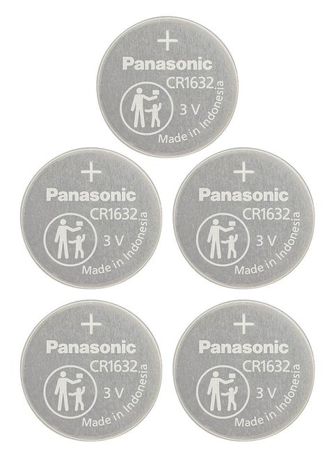 Panasonic CR 1632 Lithium Coin Battery Pack of 5