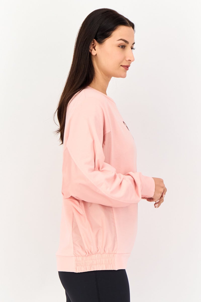 Hummel Women Sportswear Fit Long Sleeve Training Sweatshirt, Peach - Image 2