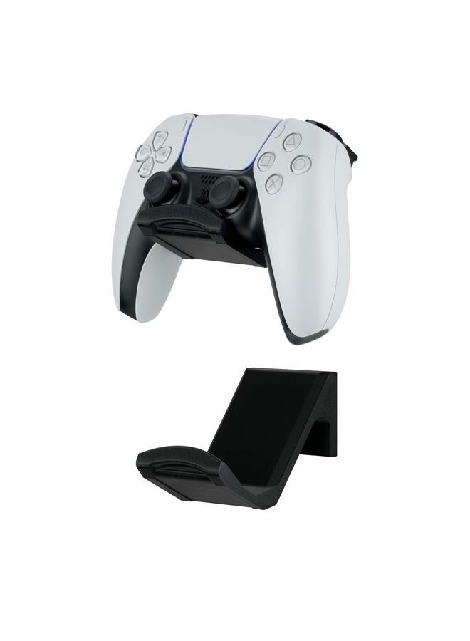 BRAINWAVZ Game Controller Wall Mount (2 Pack) for PS5 DualSense Holder Hanger Stand Bracket for Playstation PS5 Gamepad, No Screws, Strong VHB Adhesive (Black), - Image 1