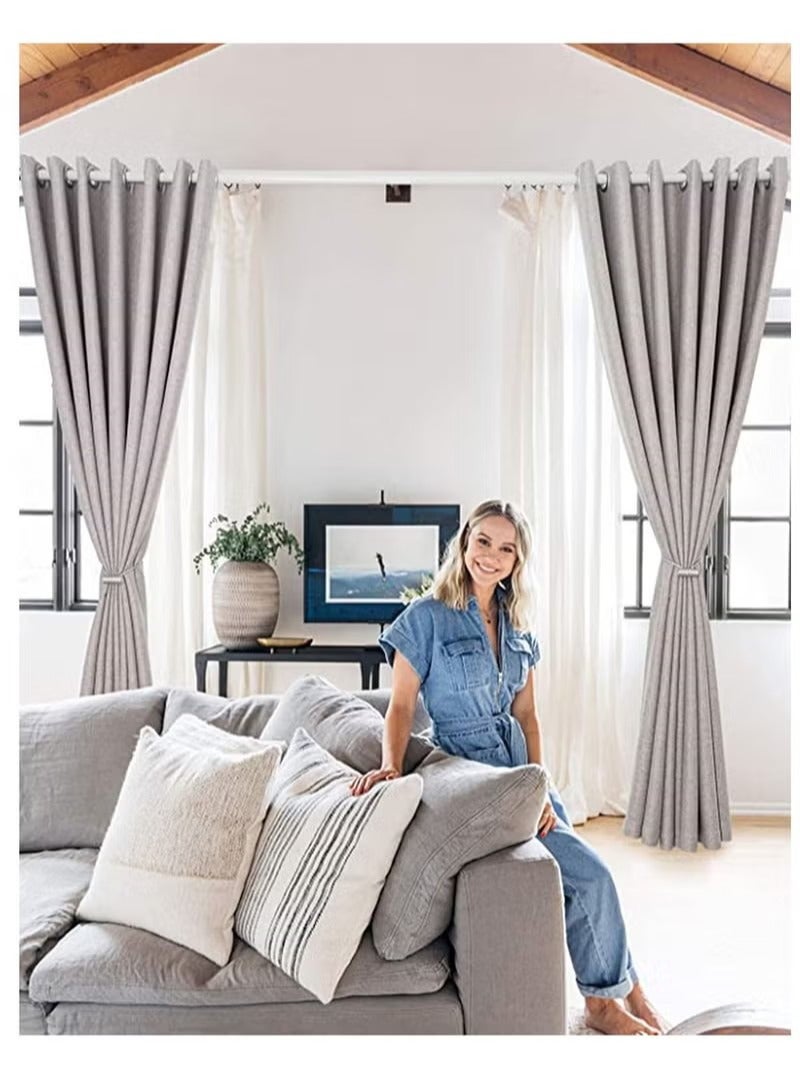 Magnetic Curtain Tiebacks Clips, 2Pcs Window Curtain Holdbacks, Curtain Tiebacks with Upgraded Larger Magnet, Decorative Magnetic Curtain Holdback for Blackout/Sheer Window Treatment, Home Office - Image 2