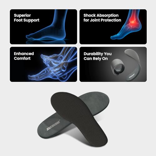 SNEAKARE CloudSole Memory Foam Insoles for Men & Women – Soft, Anti-Slip Shoe Insole with Shock Absorption, Trimmable Inner Sole for Shoes, Sneakers, Boots & Casuals (Pack of 1, Large) - Image 3