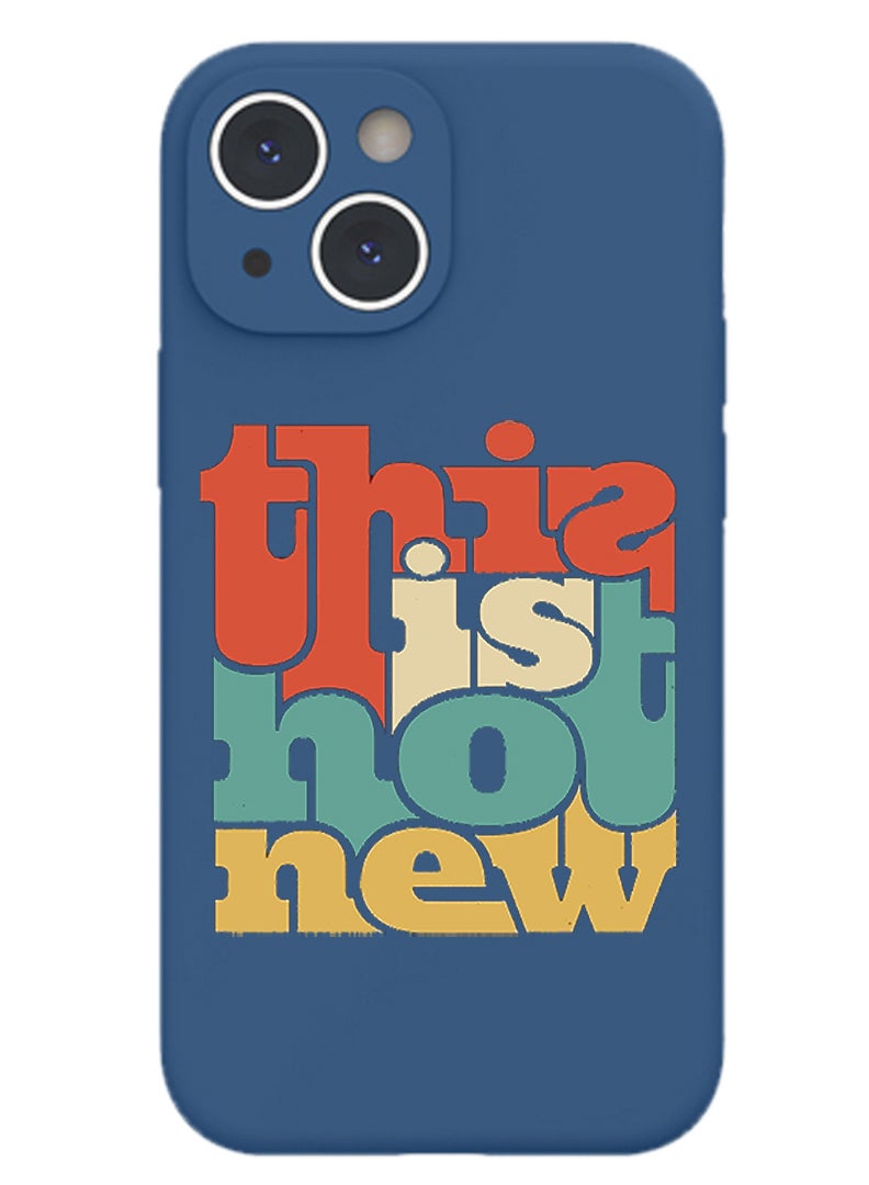 Theodor Protective Slim Fit Case Liquid Silicone Cover with Full Body Protection Anti-Scratch Shockproof Case For iPhone 15 Blue  - Three Panda-01 - Image 1