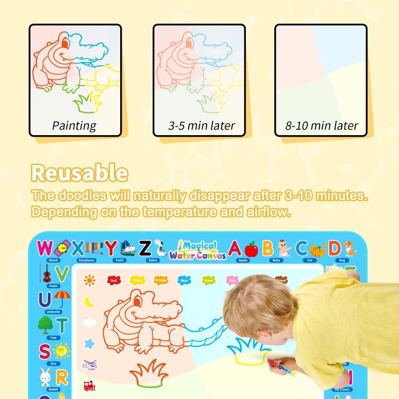 Water Drawing Cloth for Kids, Magic Doodle Mat, Early Education Toy - Image 3