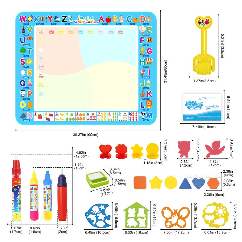 Water Drawing Cloth for Kids, Magic Doodle Mat, Early Education Toy - Image 5