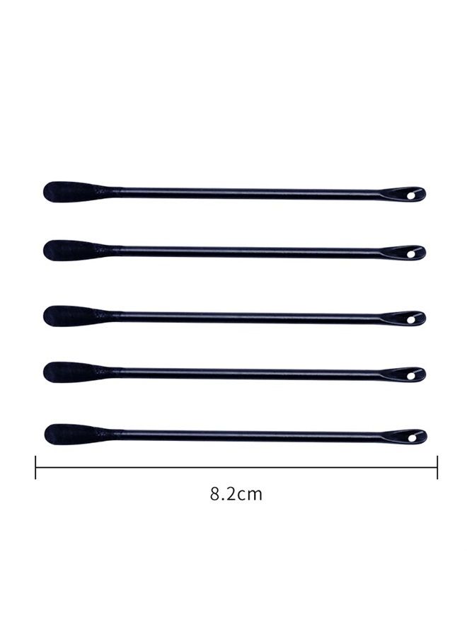 Luzen 100Pcs Disposable Plastic Blackhead Remover Pimple Popper Tool Professional Double Headed Blackhead Extractor Removal Stick Cotton Swab Beauty Tool, Black - Image 2