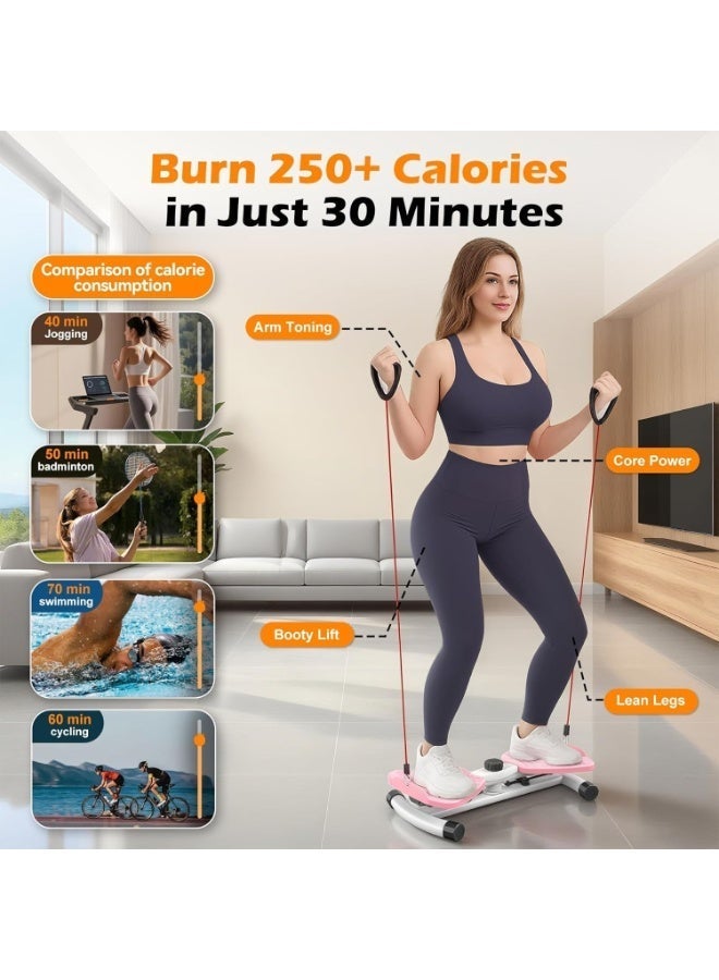 UV Enterprises waist twisting machine for Exercise, Ab Twister Board, Waist Twister Board, Quiet Twist Exercise Machine, Slim Waist Twisting Disc with Loop Resistance Bands, Aerobic Waist Sculptor Twist - Image 5