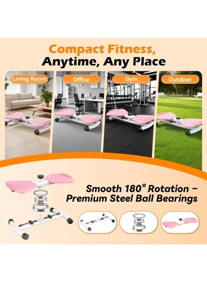 UV Enterprises waist twisting machine for Exercise, Ab Twister Board, Waist Twister Board, Quiet Twist Exercise Machine, Slim Waist Twisting Disc with Loop Resistance Bands, Aerobic Waist Sculptor Twist - Image 3