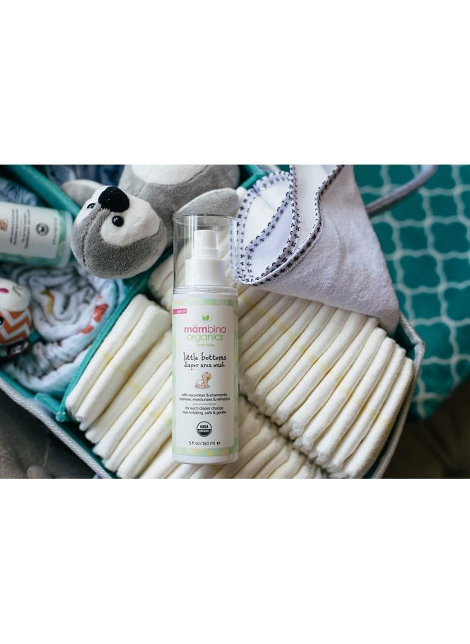 Mambino Organics Rea Wash - Cruelty-Free Baby Spray For Sensitive Skin, Hypoallergenic Diaper Rash Spray, Gentle No Rinse Cleansing Water For Cloth Diaper Wipes - 5Floz By Mambino Organics  - Image 5