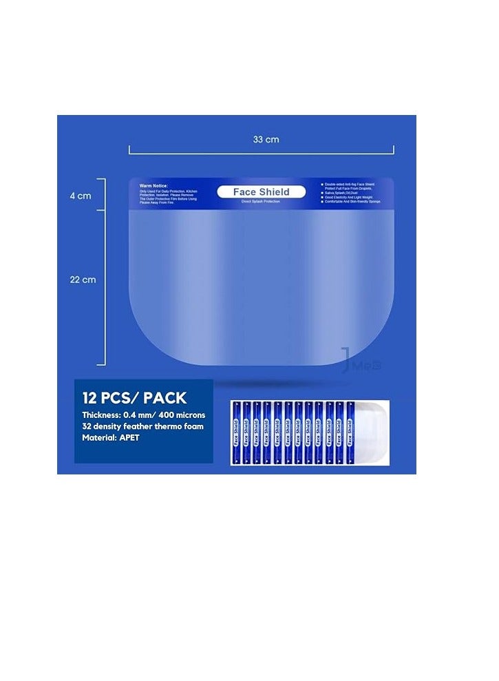 Vaultex Transparent Protective Face Shield with Comfortable Sponge Elastic Band (12 pcs/ pack) - Image 4