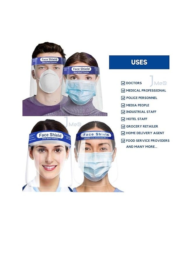 Vaultex Transparent Protective Face Shield with Comfortable Sponge Elastic Band (12 pcs/ pack) - Image 5