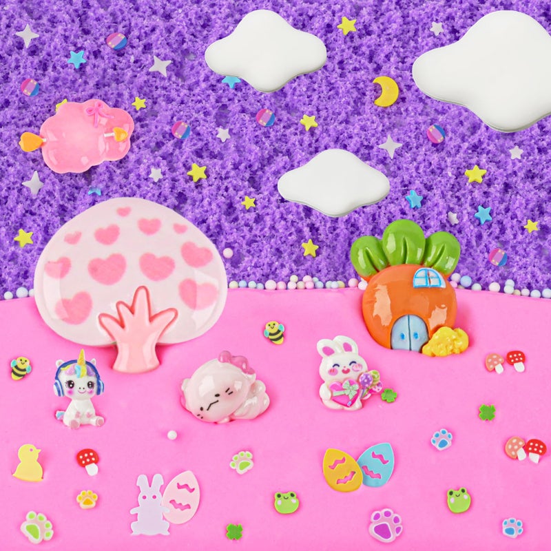 LAWOHO 6 Pack Pink Slimes, Glow in the Dark Cloud Slime kit for Girls Ages 8-12, Perfect Kids Butter Slime Party Favors Goodie Bag Stuffers, Stress Relief Toys for Birthday Valentine's Day Easter Gift - Image 5
